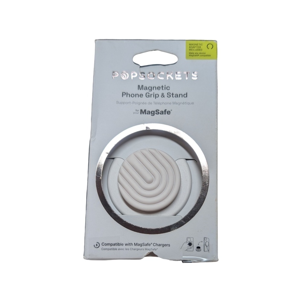 38-O PopSockets MagSafe PopGrip Phone Grip & Stand Popout Curves Coconut White